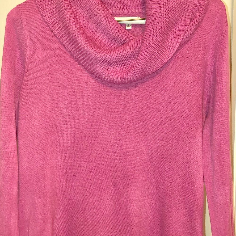 Gumball pink, cowl neck sweater